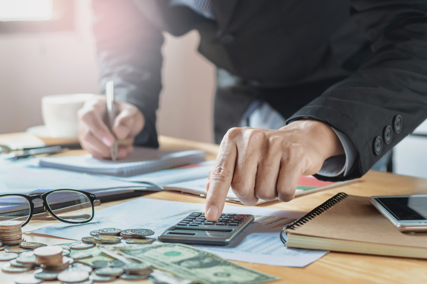accountant working in office. business finance and accounting co